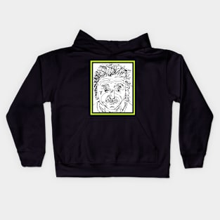 Albert Einstein Pop Art: Green 3 Kids Hoodie